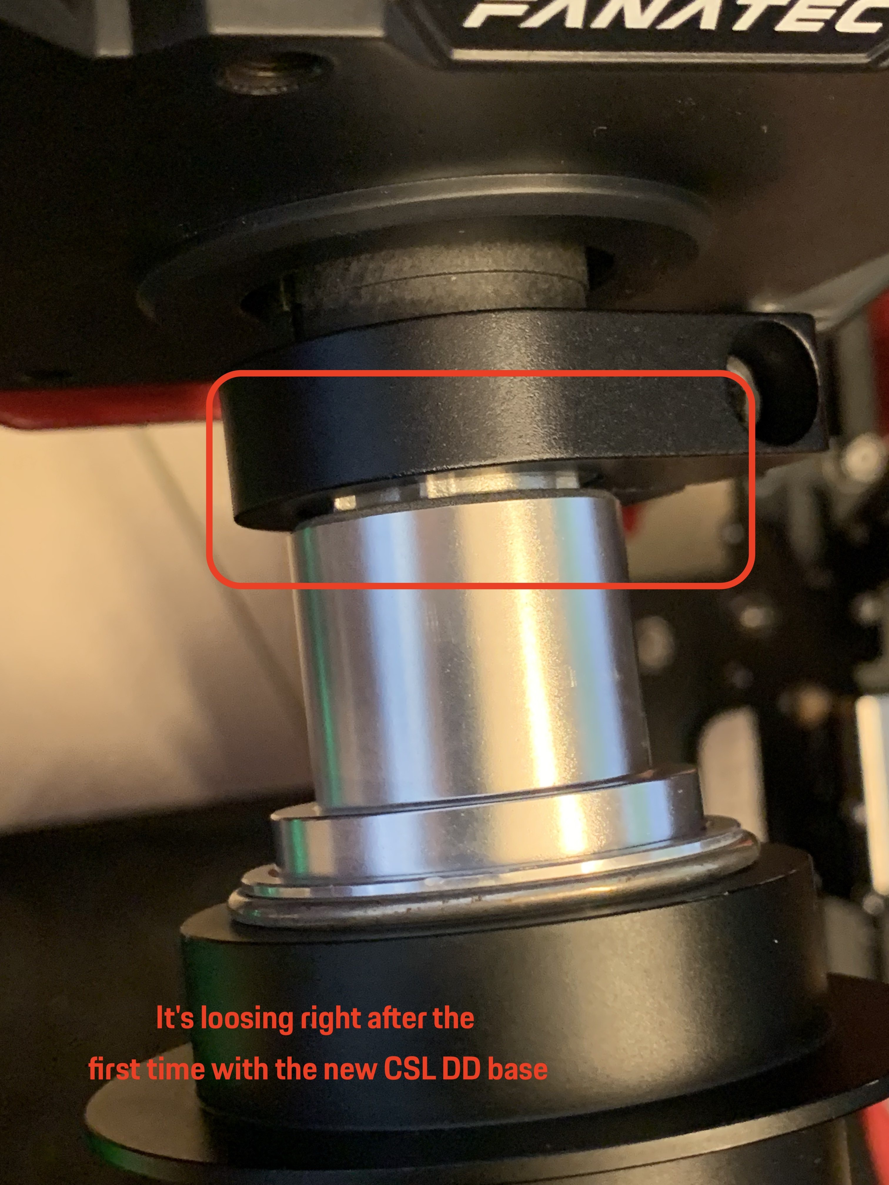 CSL DD  Steering wheel not detected due to base shaft loosen — Fanatec  Forum