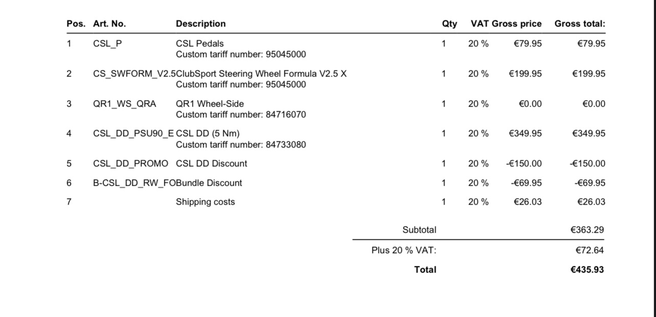 Black Friday Orders  Shipping Update 2 - Page 9 — Fanatec Forum